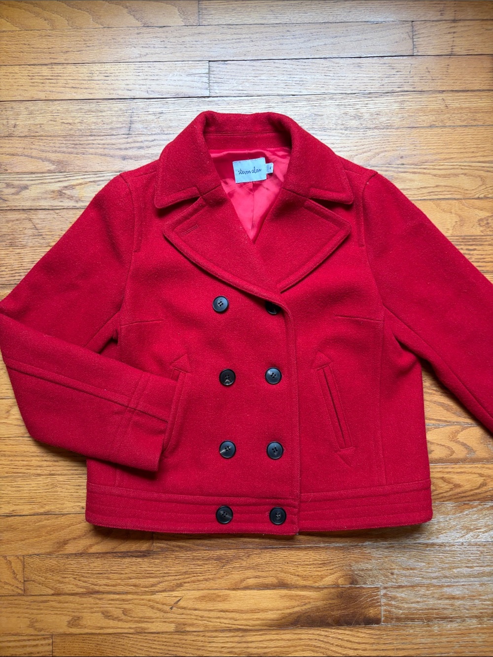 Steven Alan Vibrant Red Wool Coat